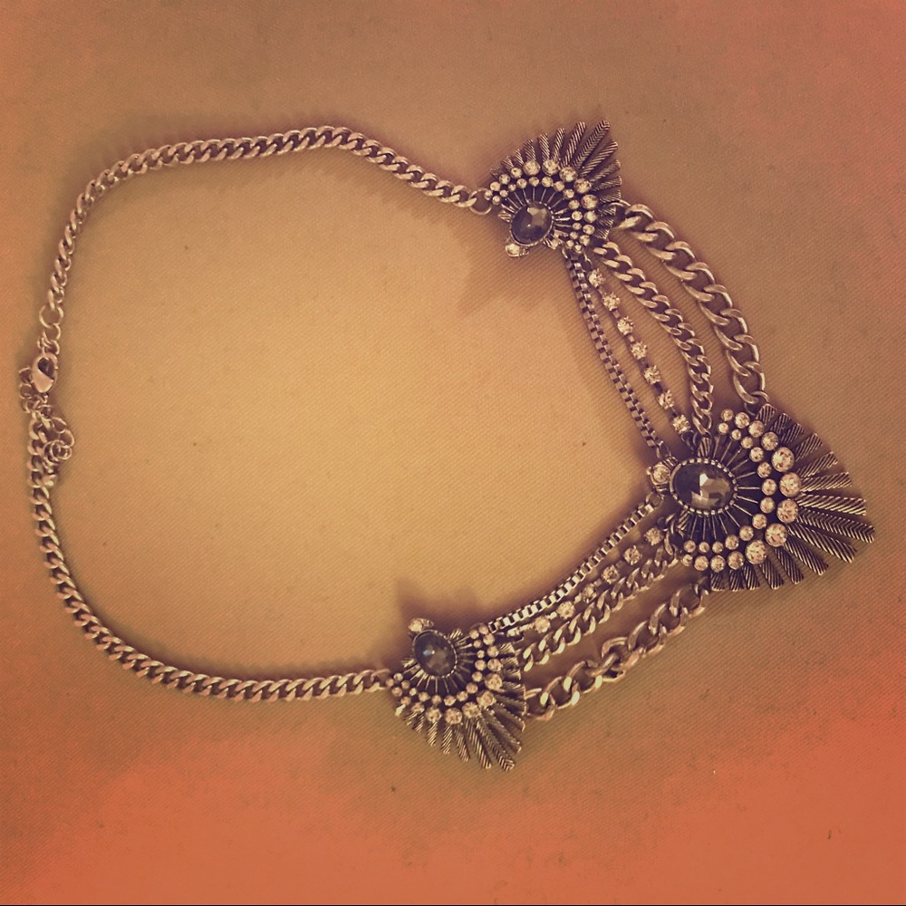 Elegant Black , Silver, Gray Statement Necklace.. - image 1